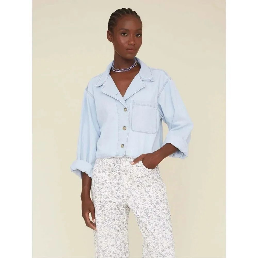 Xirena Haven Chambray Denim Jacket Blue Size XS